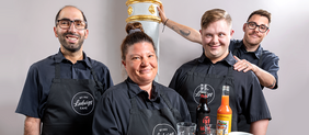 Meldung Eröffnung Ludwigscafe Lebenshilfe Fürth - die 4 Mitarbeitenden