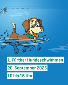 Hundeschwimmen im Sommerbad Fürth