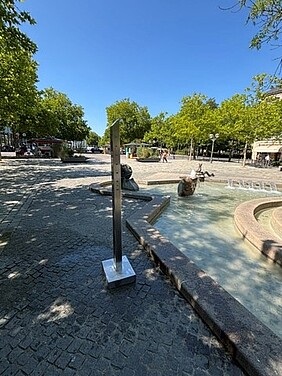 Sprühnebler beim Paradiesbrunnen