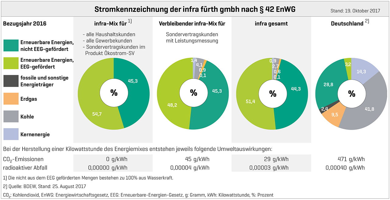 Die Stromkennzeichnung der infra als Grafik